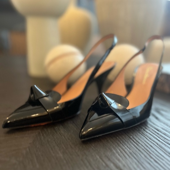 Santoni Knot Detail Slingback Pumps - Picture 7 of 15